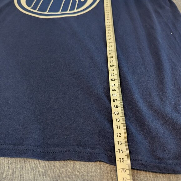Fanatics Connor McDavid Edmonton Oilers Hockey T-Shirt - Navy - Size L - Picture 7 of 9